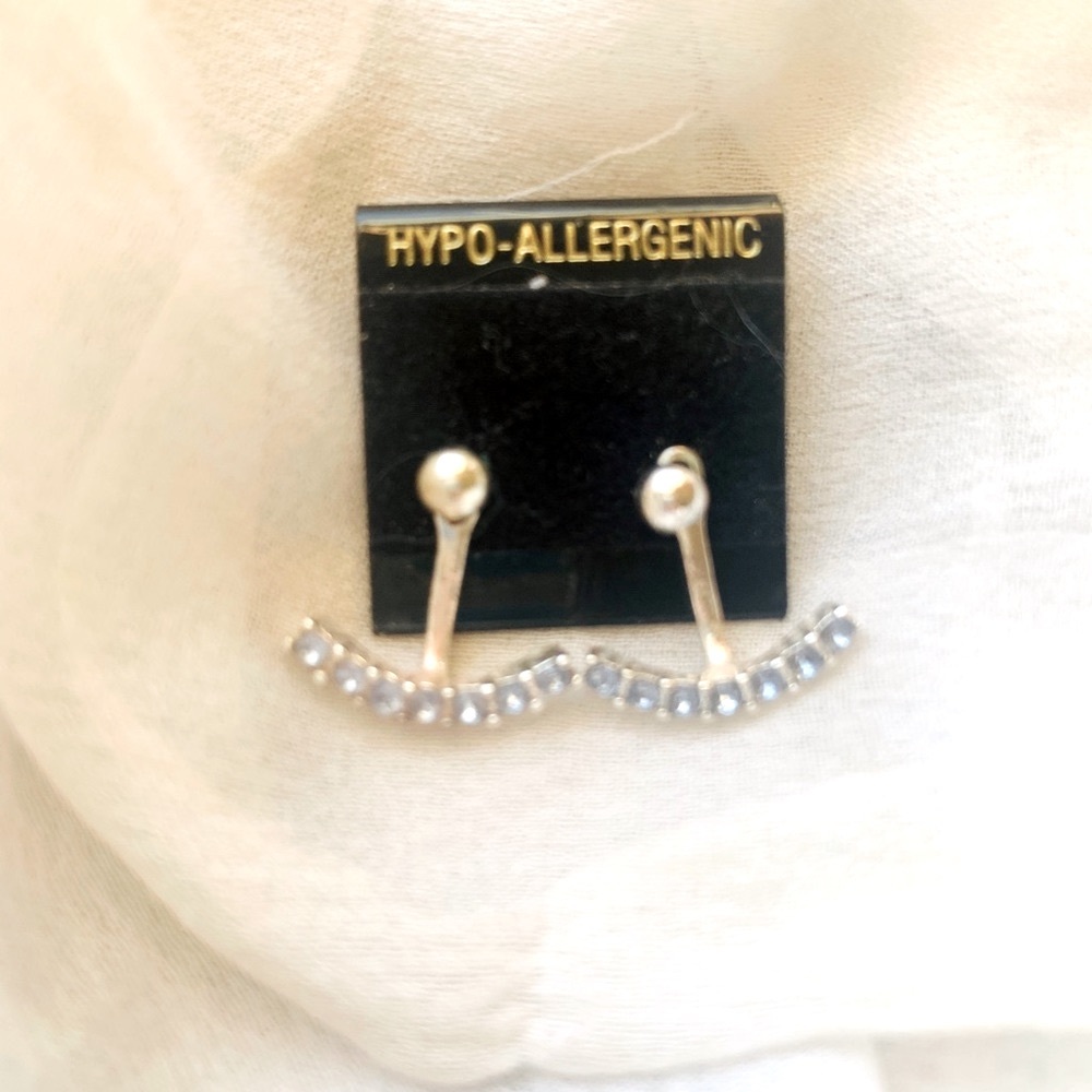 Swarovski Blue and Silver Earrings